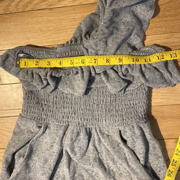 Juicy Couture Heather Grey Smocked Ruffle Terry Cloth Mini Dress Size M - Picture 17 of 17